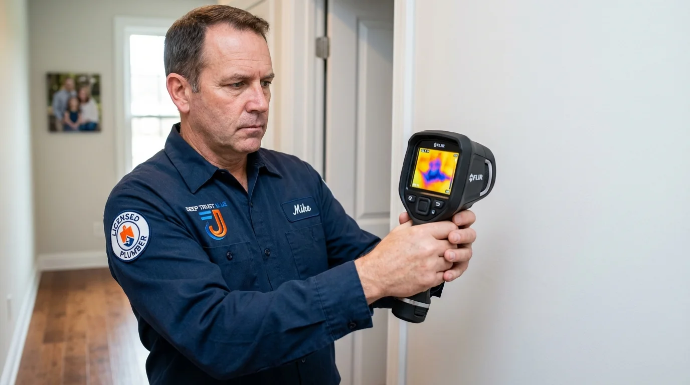 Thermal imaging leak detection by Johns Plumbing LLC in Caraway